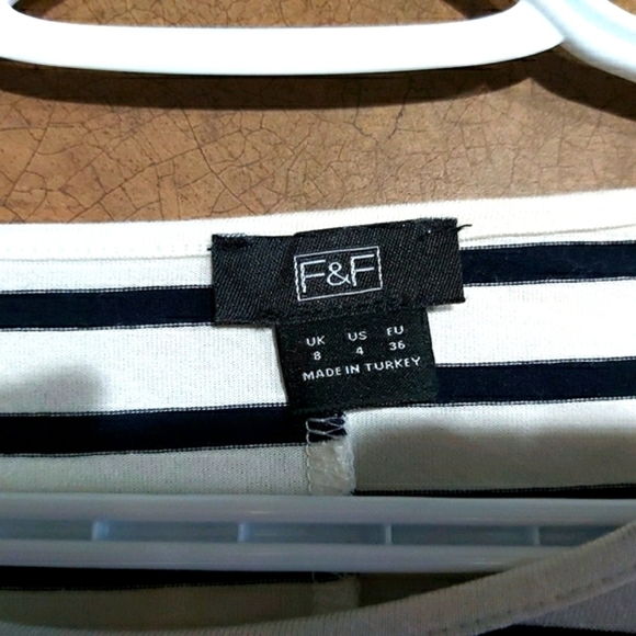 F&F WHITE/ BLACK DRESS /NWOT/B2B - Picture 2 of 2